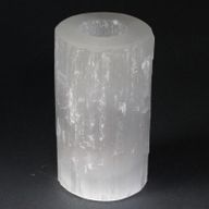 Bougeoir Sélénite Cylindre- 15 cm
