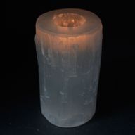 Bougeoir Sélénite Cylindre- 15 cm
