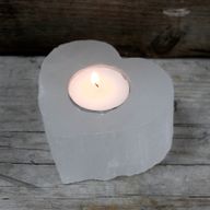 Bougeoir Sélénite Coeur