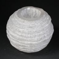 Bougeoir Sélénite Flocon - 8 cm