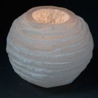 Bougeoir Sélénite Flocon - 8 cm