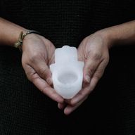Bougeoir Sélénite Hamsa