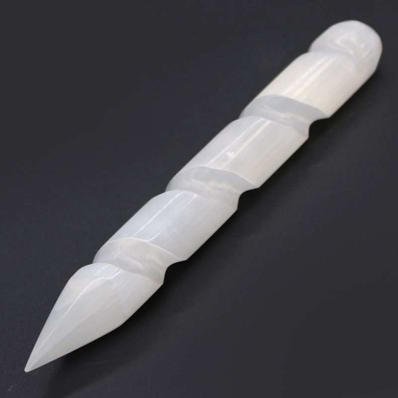Baguette Sélénite Spirale - 16 cm