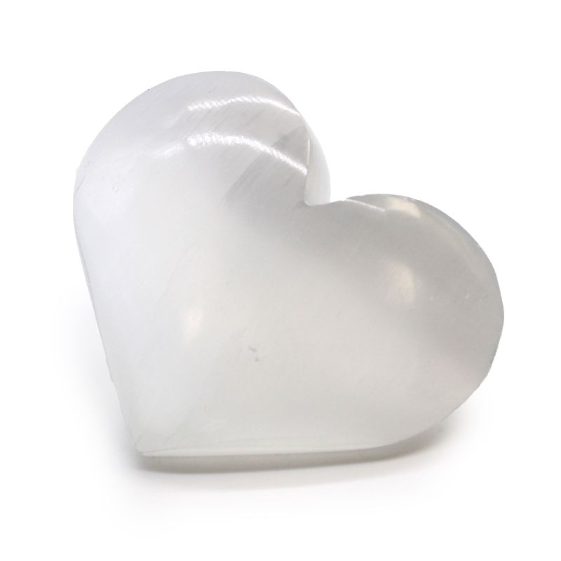 Pierre de Sélénite Polie - Coeur 5-6 cm