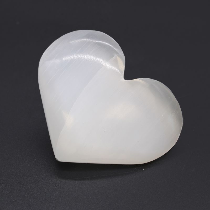 Pierre de Sélénite Polie - Coeur 5-6 cm