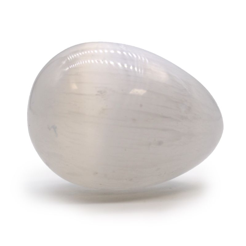 Pierre de Sélénite Polie - Oeuf 5-6 cm