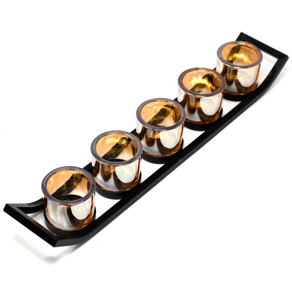 Bougeoir Votif en Fer - 5 Coupes Luge