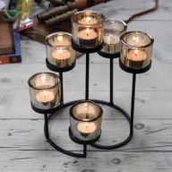 Bougeoir Votif en Fer - 6 Coupes Chandelier de Terre