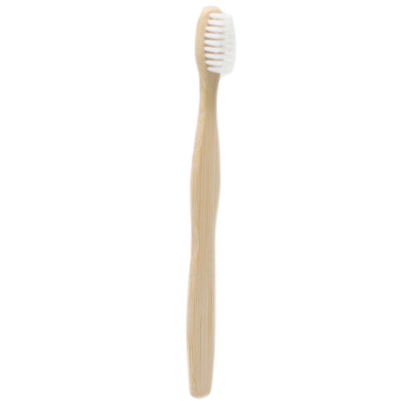 Pack Familial de 4 Brosse à Dents en Bambou - Blanc - médium