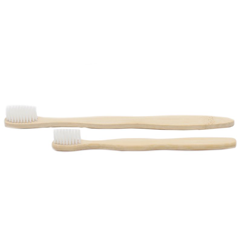 Pack Familial de 4 Brosse à Dents en Bambou - Blanc - médium