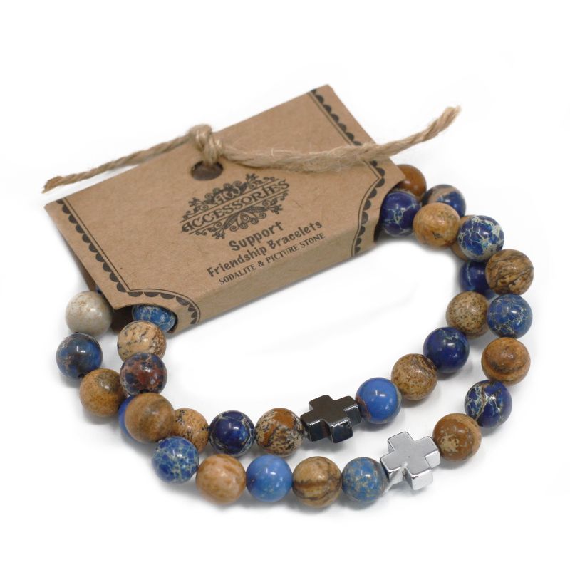 Lot de 2 Bracelets Amitié - Soutient