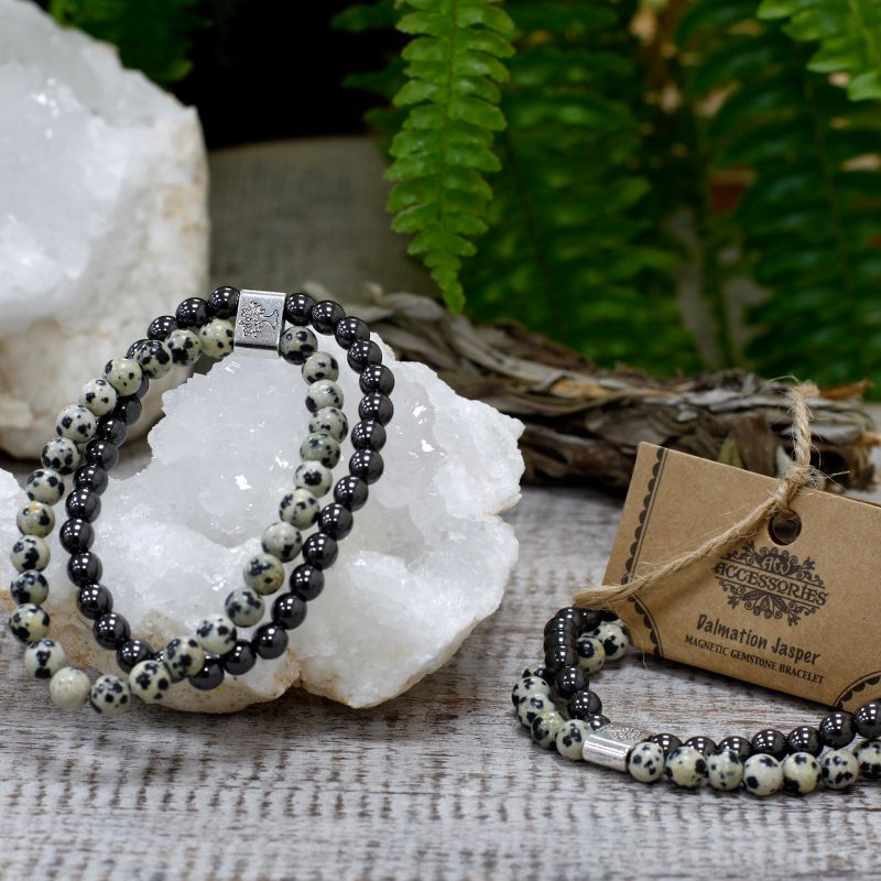 Bracelets Magnétiques Gemme - Jaspe Dalmatien