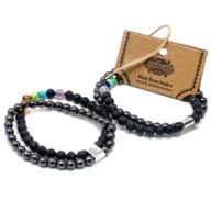 Bracelets Magnétiques Gemme - Pierre Noire Chakra