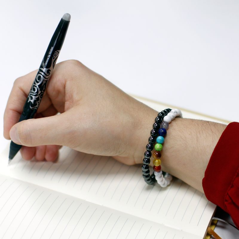 Bracelets Magnétiques Gemme - Howlite Blanche Chakra