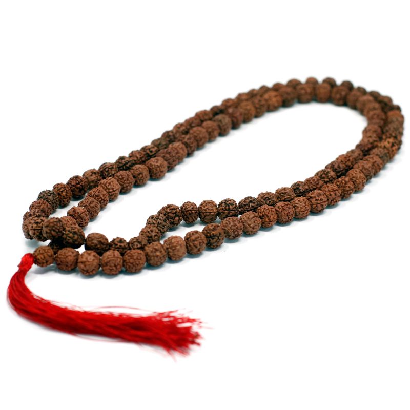 Mala Rudraksha 108 Perles - Marron