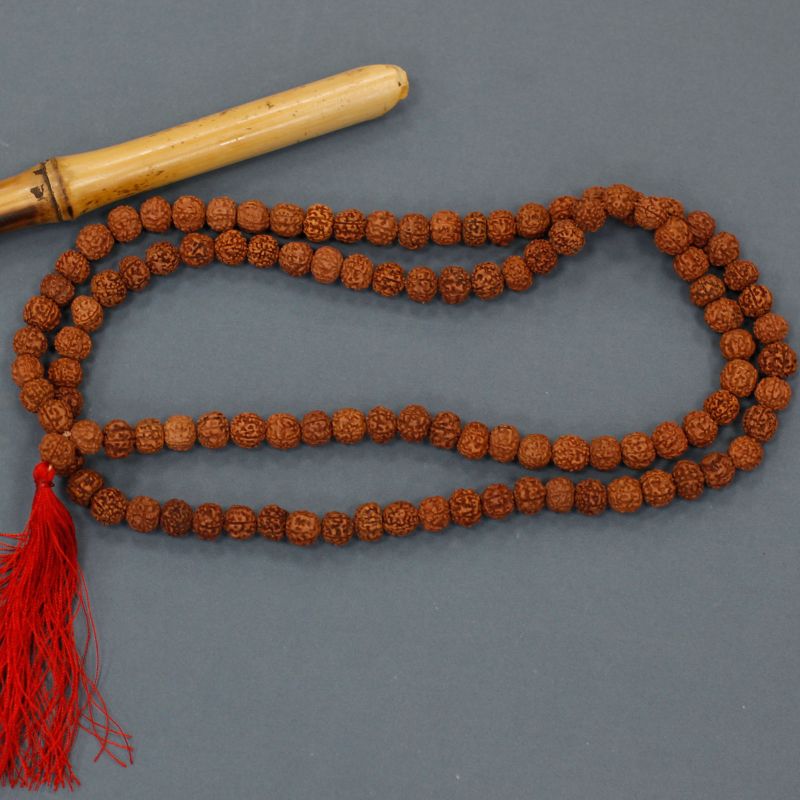 Mala Rudraksha 108 Perles - Marron