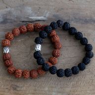 Mala Rudraksha  Bracelet Bouddha-Noir