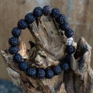 Mala Rudraksha  Bracelet Bouddha-Noir
