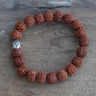Mala Rudraksha Bracelet Bouddha-Naturel
