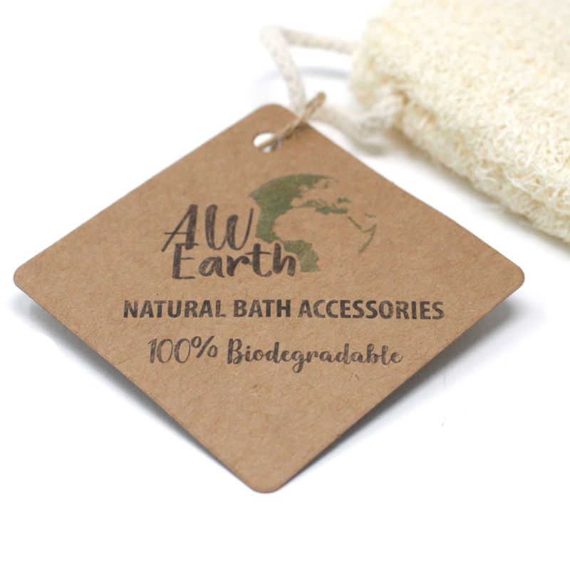 Gommage naturel au luffa sur corde - 5 pouces - 12,7 cm