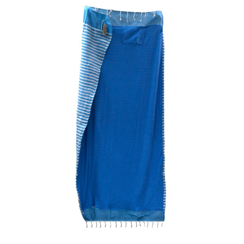 Serviette Paréo Coton - 100x180 cm - Bleu Ciel
