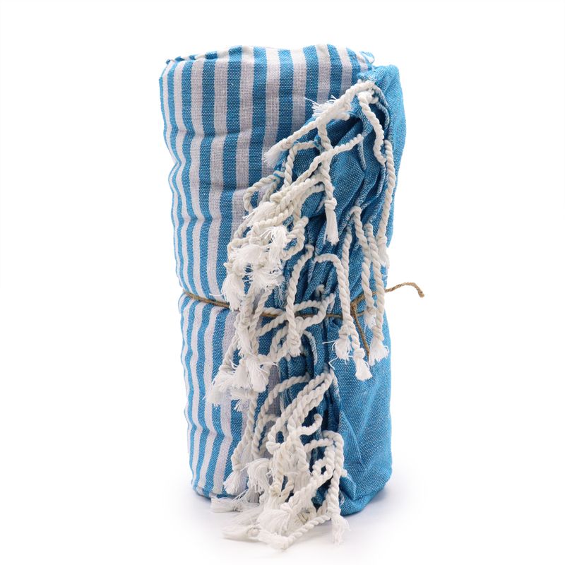 Serviette Paréo Coton - 100x180 cm - Bleu Ciel