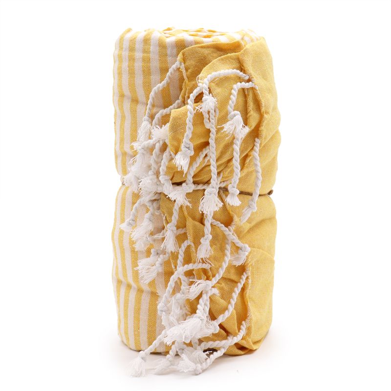 Serviette Paréo Coton - 100x180 cm - Jaune Soleil