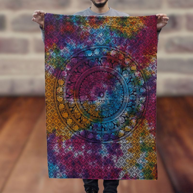 Décoration Murale en Coton - Éléphant Mandala