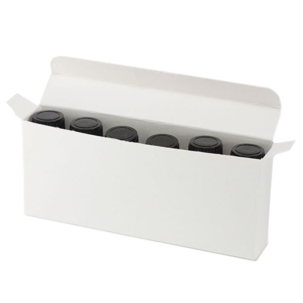 Boîtes Kraft 6 Flacons 10ml - Blanc