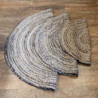 Tapis Rond Jute et Denim Recyclé - 150 cm