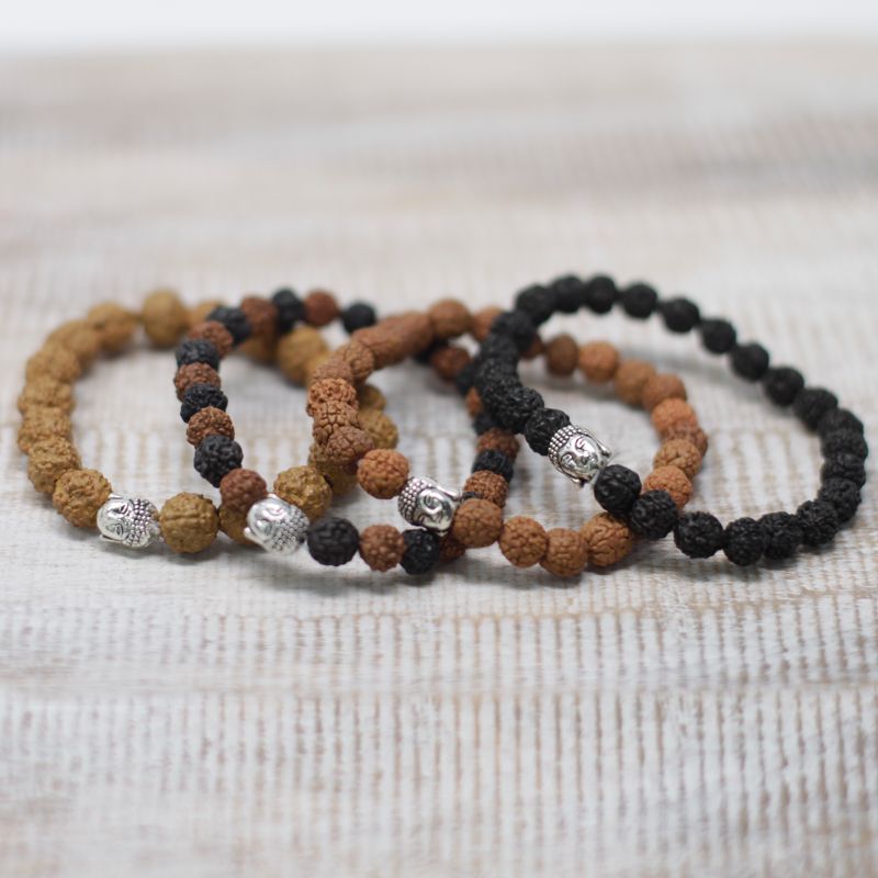 Bracelets Rudraksha Buddah assortis
