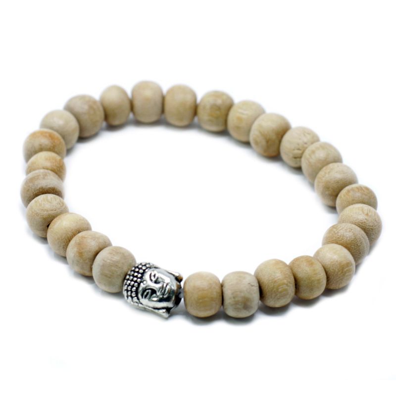 Perles de santal parfumées et bracelet Bouddha