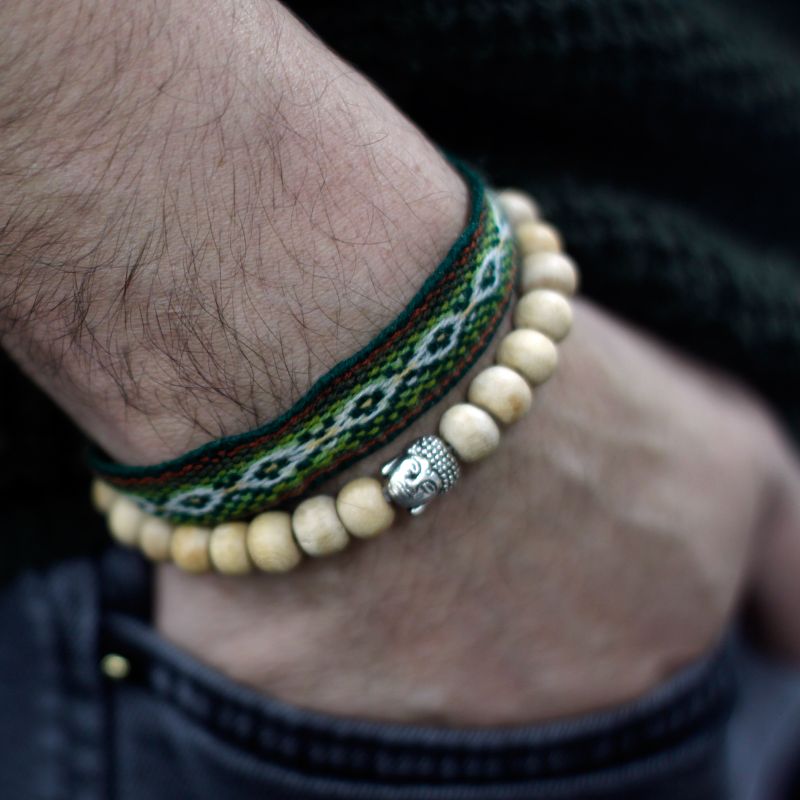 Perles de santal parfumées et bracelet Bouddha