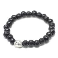 Bracelet Bouddah Perles de Bois Sombre
