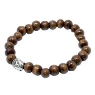 Bracelet Perles Marron & Buddah