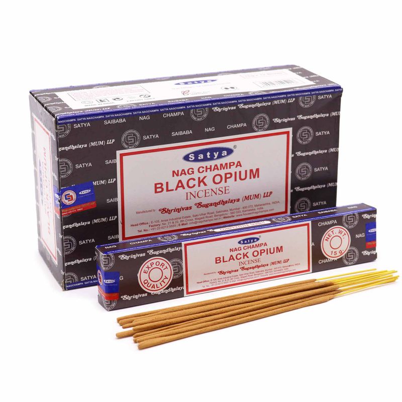 Bâtonnets d'encens Satya 15g - Black Opium