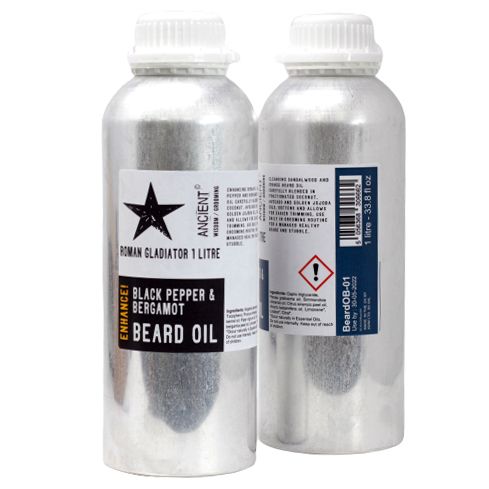 1 litre d'huile à barbe - Viking Musk - Nettoie !