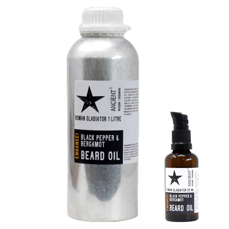 1 litre d'huile à barbe - Gladiateur romain - Améliorez !