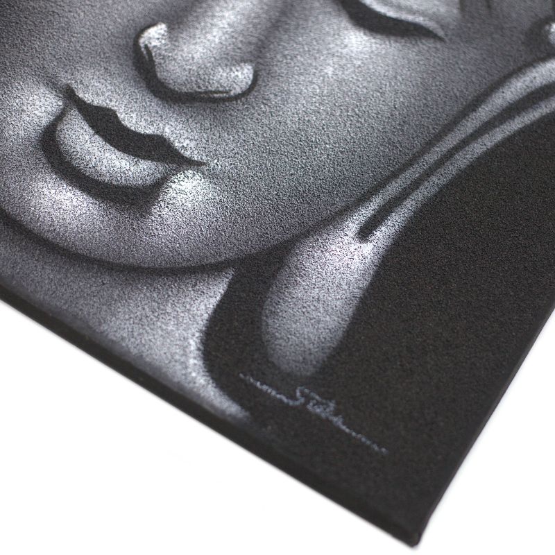 Tableau Bouddha - Finitions Sable Argenté