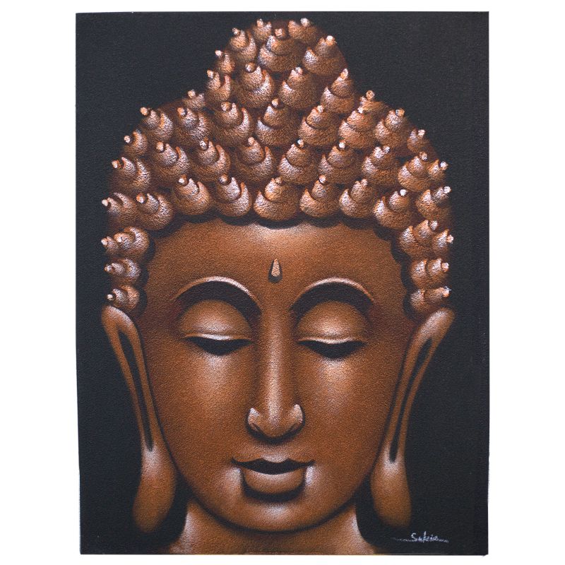 Tableau Bouddha - Finitions Sable Cuivré
