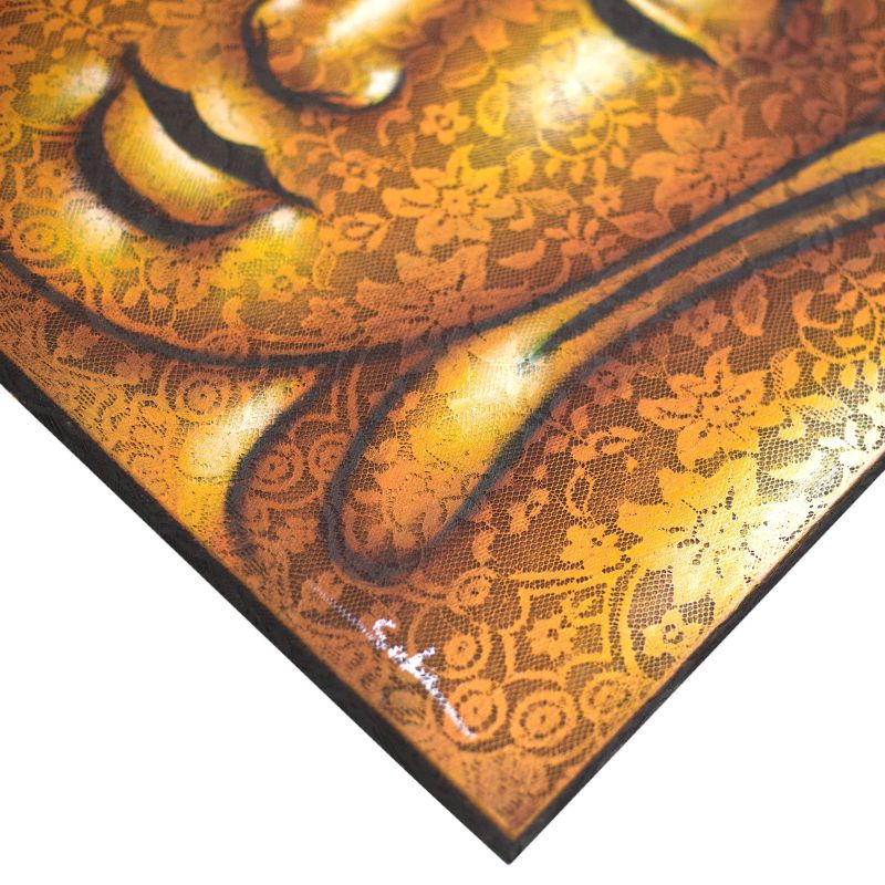 Tableau Bouddha - Détails Brocart Doré