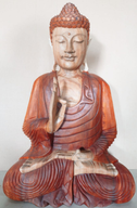 Statue de Bouddha Sculptée à la Main - Transmission d'enseignement de 60 cm