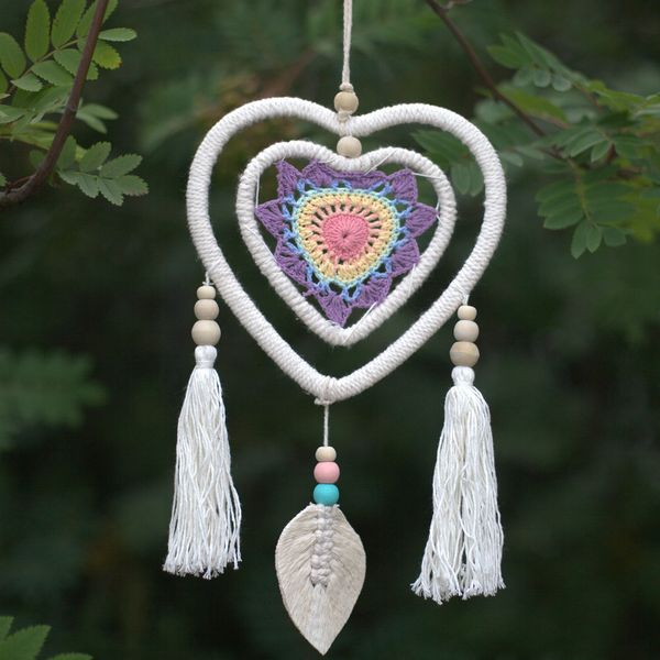 Attrape-Rêves Naturels - Coeur Multy Moyen en Coeur