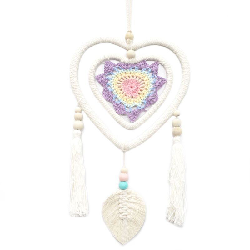 Attrape-Rêves Naturels - Coeur Multy Moyen en Coeur