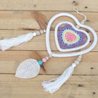 Attrape-Rêves Naturels - Coeur Multy Moyen en Coeur
