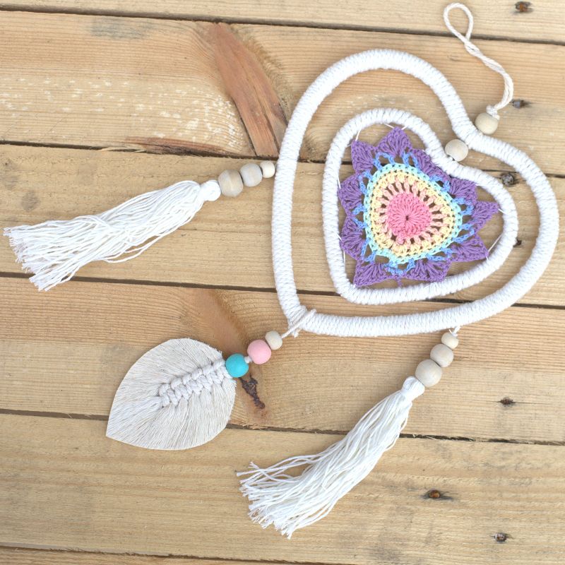 Attrape-Rêves Naturels - Coeur Multy Moyen en Coeur