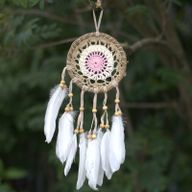 Attrape-rêves en macramé rose pastel 12cm (couleurs assorties)