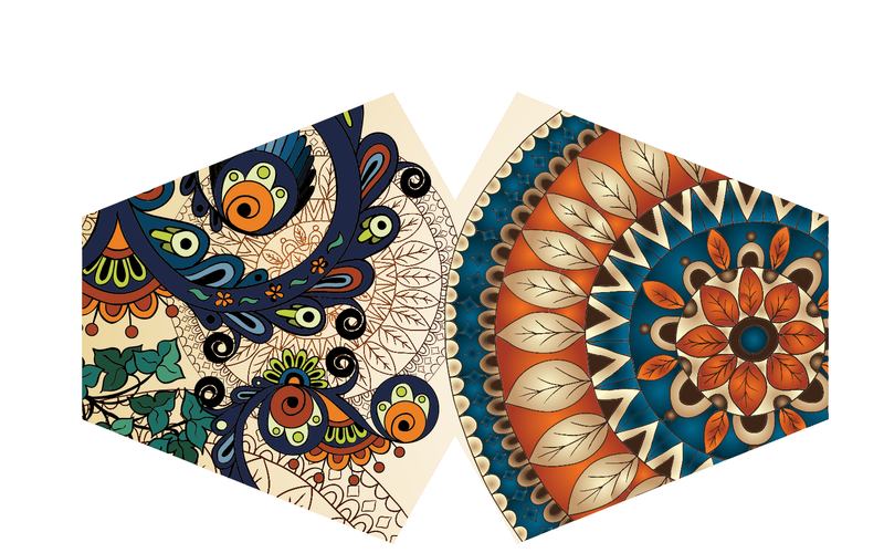 Masques Personnalisés en Tissu Adulte - Feuilles Dorées