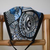 Masques Personnalisés en Tissu Adulte - Chouette Mystique