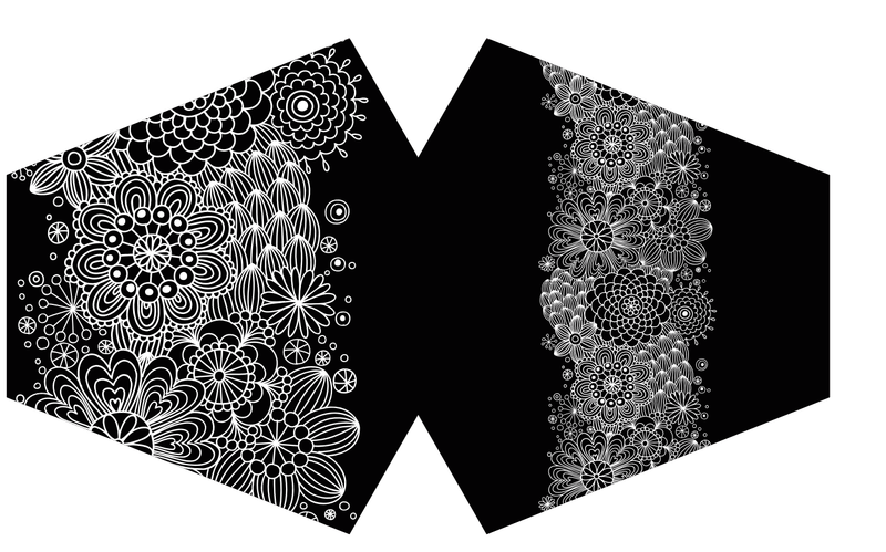Masques Personnalisés en Tissu Adulte - Noir Élégance